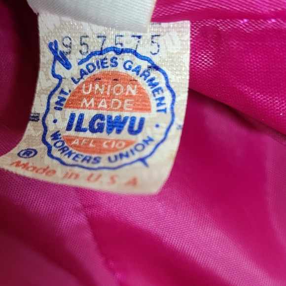 Herbert Grossman Vintage Skirt Suit Magenta Pink Suede Ladylike 80s Size 12 USA - Picture 11 of 13